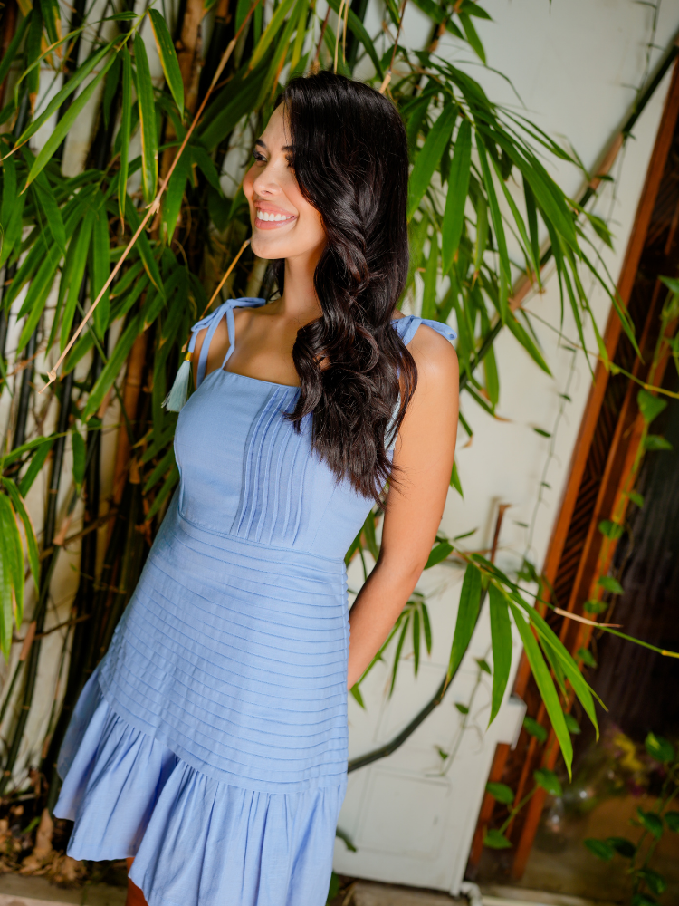VIVIENNE DRESS IN BABY BLUE